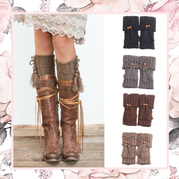Jambières 'Boot Cuffs' Grace & Lace - Gris Jersey - Taille Unique - Neuf Avec étiquettes